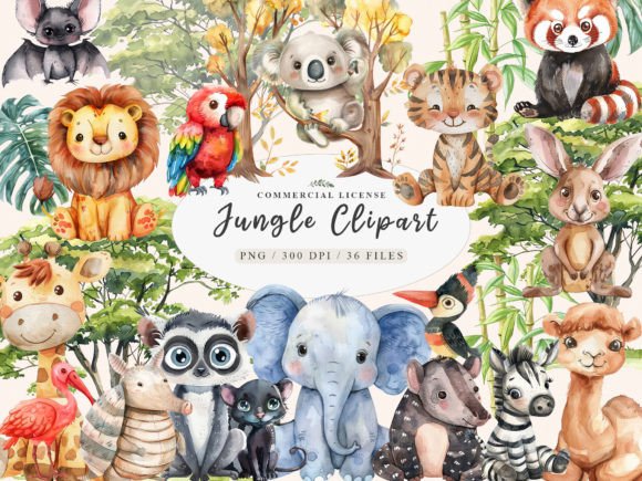 Download Baby Safari Png, Baby Jungle Animals Png - Premium Bundle