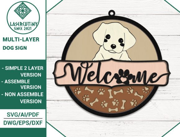 Download Multi-Layer Assemble Dog Sign Svg - Dog sign svg Collection