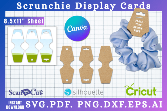 Download 3pc Scrunchie Display Tag SVG Template 5 - Svg template Collection