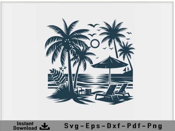 Download Beach Scene Svg Vector, Palm Tree Svg - Tree svg Collection