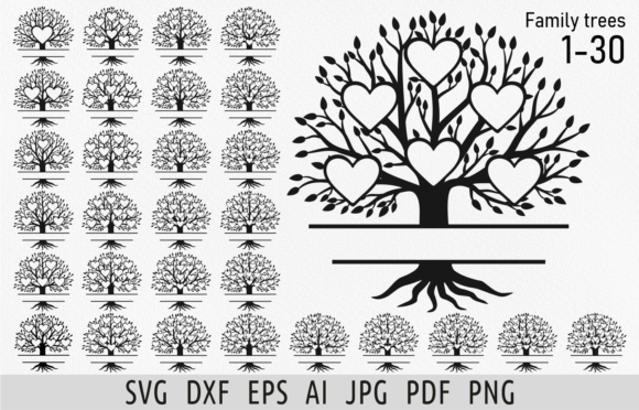 Download Family Tree Svg Bundle Family Tree Split - Premium Bundle