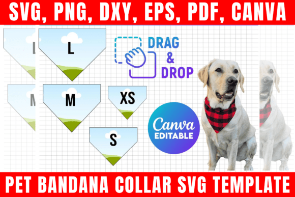 Download Pet Bandana Collar Svg Template - Svg template Collection