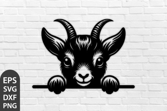 Download Peeking Goat Laser SVG Cut File PNG - Laser svg Collection