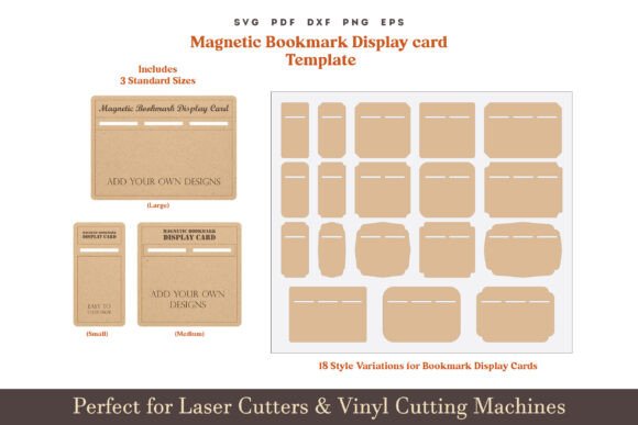 Download Magnetic Bookmark Display SVG Template - Svg template Collection