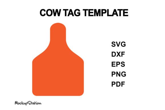Download Cow Tag Earring SVG Template, Cattle Tag - Svg template Collection