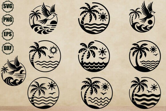 Download Tropical Beach Svg, Palm Tree Svg Bundle - Tree svg Collection