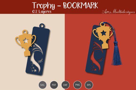 Download Trophy Bookmark SVG Template - Svg template Collection